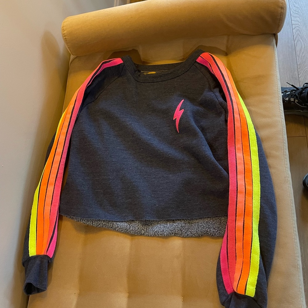 Aviator Nation cropped crew sweatshirt